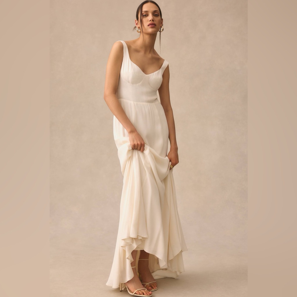Nwot Reformation Lecce Dress In Ivory Size 0